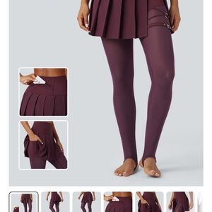 HALARA Amaranth Skirted Buckle Stirrup Leggings Leggings